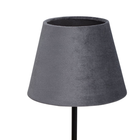 Searchlight Electric Velvet Drum Shade 20Cm Charcoal SO701949