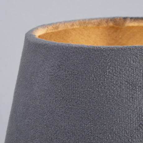 Searchlight Electric Velvet Drum Shade 20Cm Charcoal SO701949