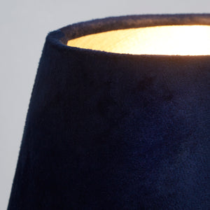 Searchlight Electric Velvet Drum Shade 20Cm Navy SO701952