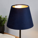 Searchlight Electric Velvet Drum Shade 20Cm Navy SO701952