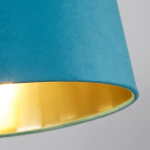 Searchlight Electric Velvet Drum Shade 30Cm Teal SO701953
