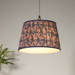 Searchlight Electric Vintage Print Shade Navy 30cm SO701954