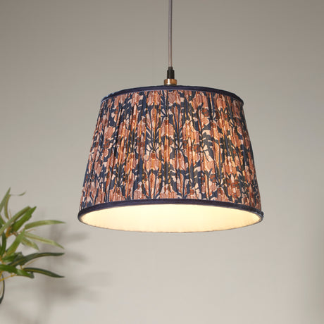 Searchlight Electric Vintage Print Shade Navy 30cm SO701954