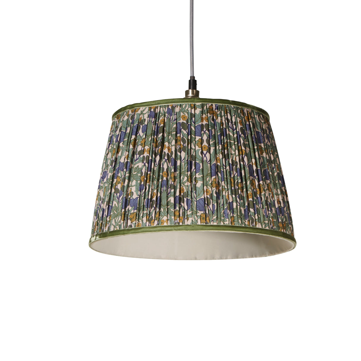 Searchlight Electric Vintage Print Shade Ochreÿ 30cm SO701955