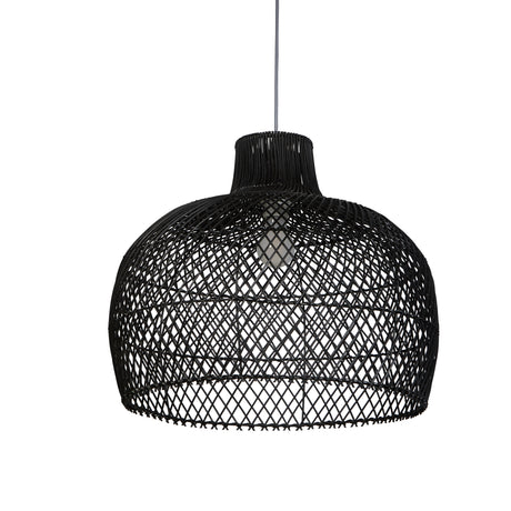 Searchlight Electric Large Bell Shade - Black Rattan 50Cm SO701958