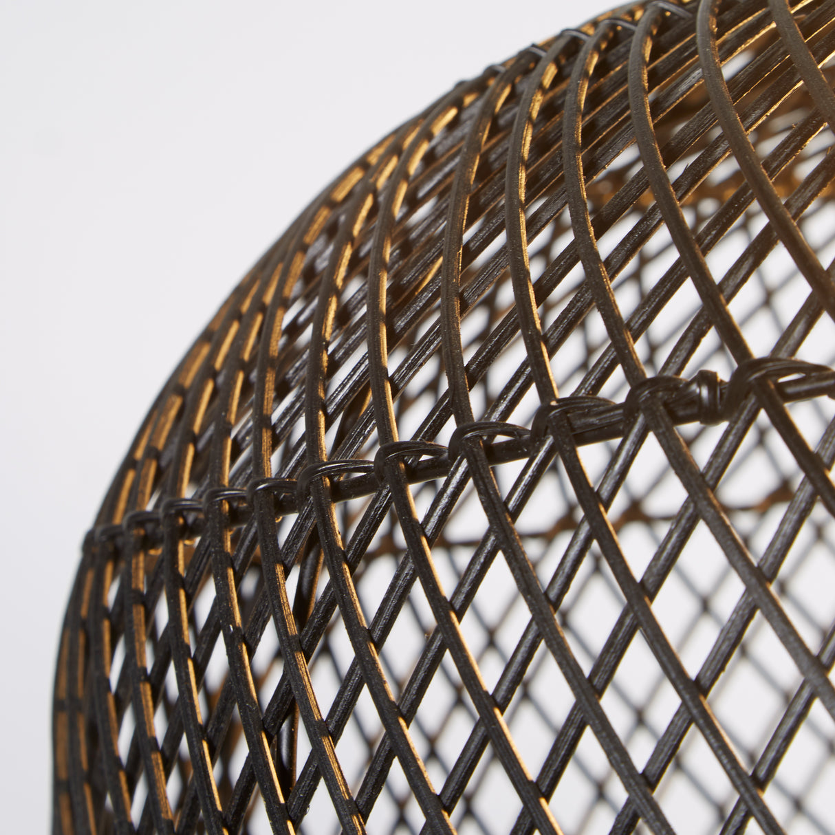 Searchlight Electric Large Bell Shade - Black Rattan 50Cm SO701958
