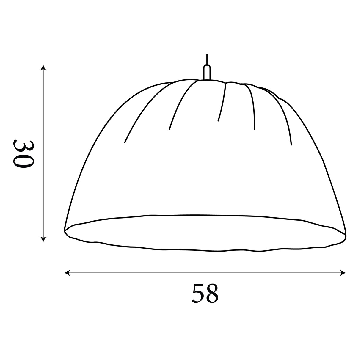 Searchlight Electric Shade - Bamboo Ombre Stripe 58Cm SO701960