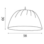 Searchlight Electric Shade - Bamboo Ombre Stripe 58Cm SO701960
