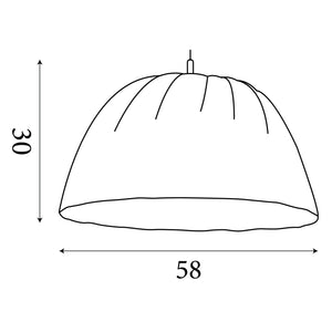 Searchlight Electric Shade - Bamboo Ombre Stripe 58Cm SO701960
