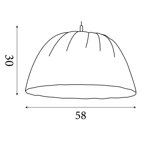 Searchlight Electric Shade - Bamboo Ombre Stripe 58Cm SO701960