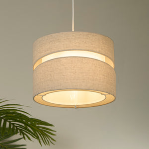 Searchlight Electric Finn 2 Tier 28cm shade Natural SO701978