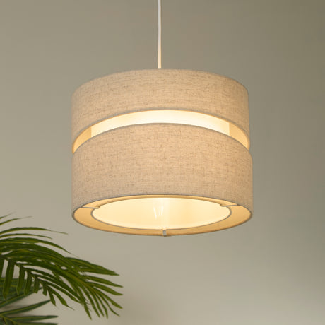Searchlight Electric Finn 2 Tier 28cm shade Natural SO701978