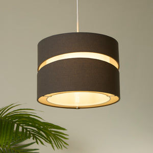 Searchlight Electric Finn Two Tier Shade 28Cm Grey SO701979
