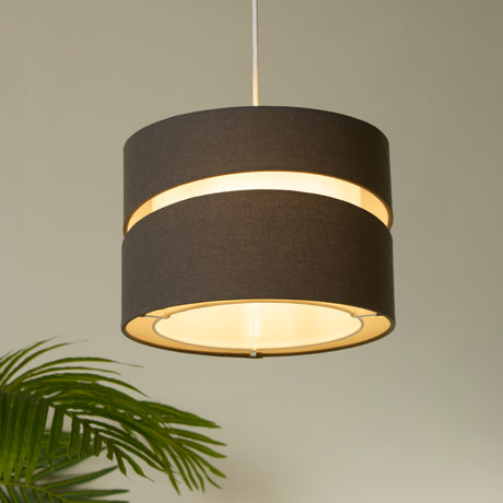 Searchlight Electric Finn Two Tier Shade 28Cm Grey SO701979