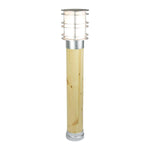 Norlys Stockholm Large Bollard Natural Wood & Galvanised ST-BOLNW-L-E27-G