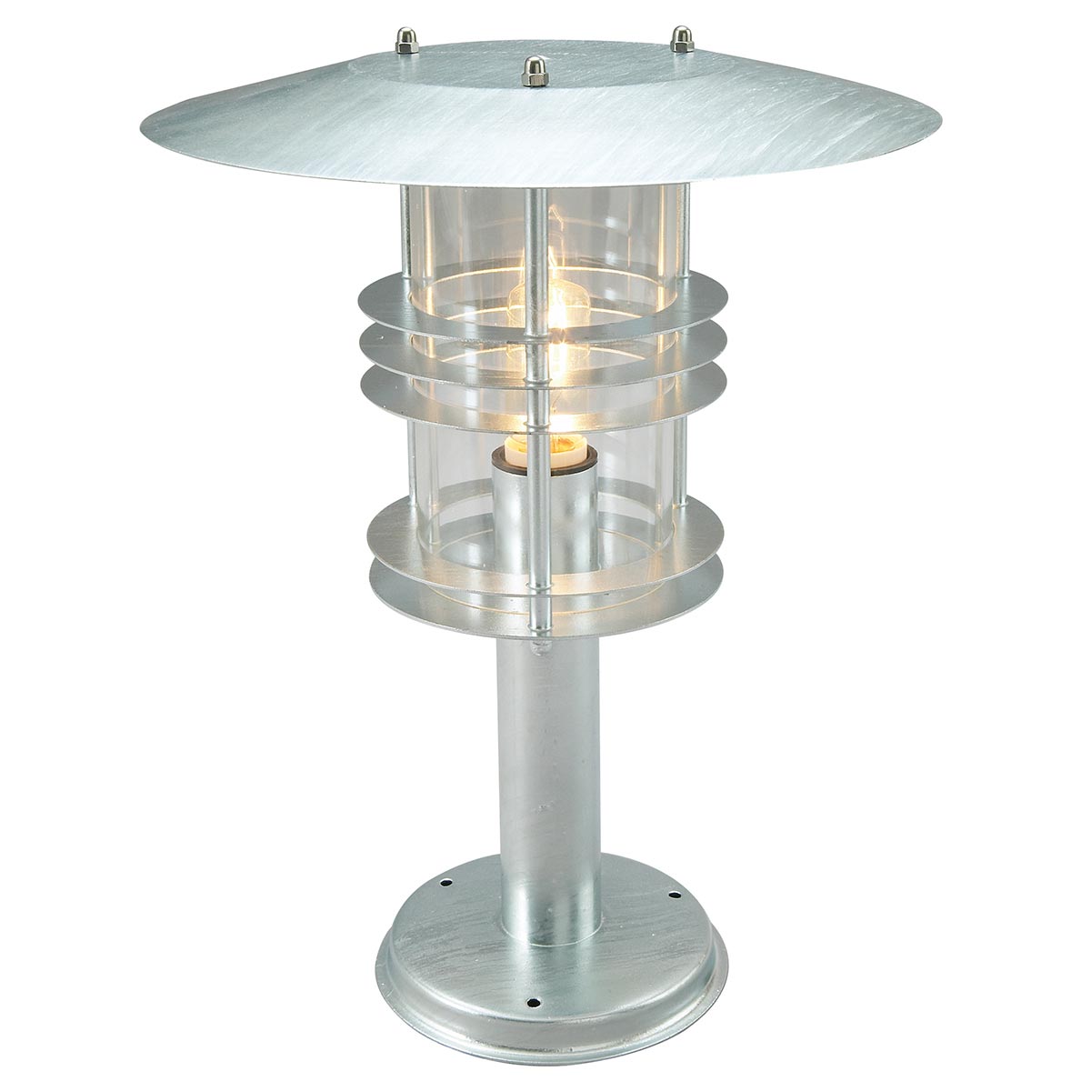 Norlys Stockholm 1 Light Grande Pedestal - Galvanised ST3-G-GAL