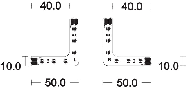 JCC Lighting JC121335 4.8W Corner 6500K left/right pack