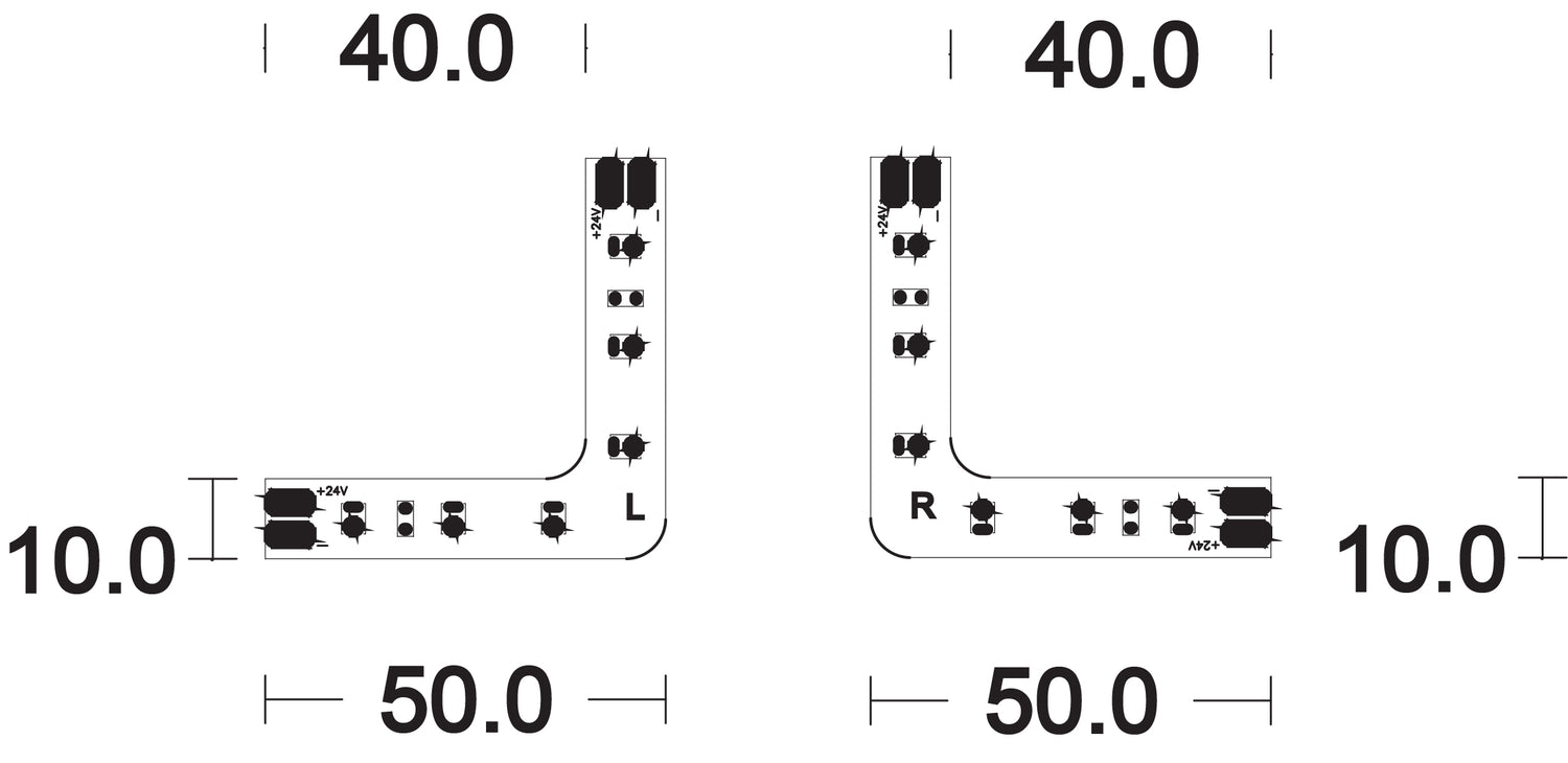 JCC Lighting JC121334 4.8W Corner 4000K left/right pack