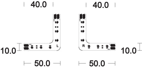 JCC Lighting JC121333 4.8W Corner 3000K left/right pack