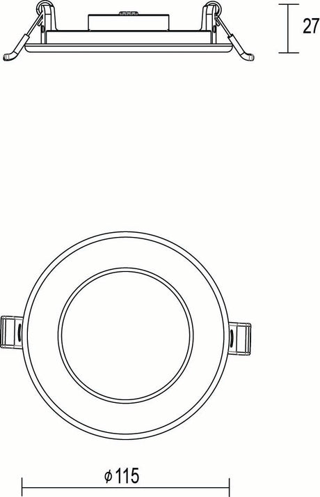 JCC JC72001 Skydisc 115mm 4W/6W 3000K/4000K/5700K IP65 TP(a) Triac