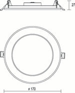 JCC JC72003 Skydisc 170mm 8W/12W 3000K/4000K/5700K IP65 TP(a) Triac