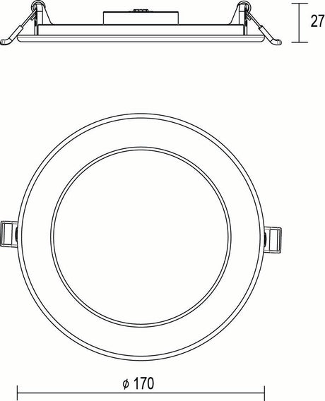 JCC JC72002 Skydisc 170mm 6W/9W 3000K/4000K/5700K IP65 TP(a) Non-dim