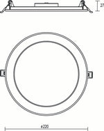 JCC JC72006 Skydisc 220mm 12W/17W 3000K/4000K/5700K IP65 TP(a) Triac