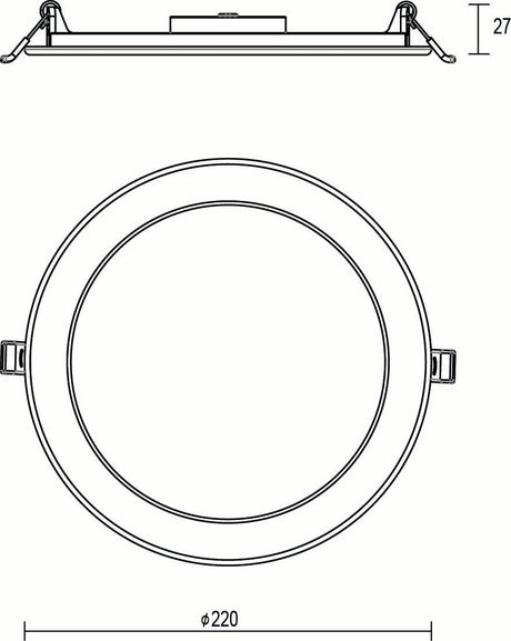 JCC JC72006 Skydisc 220mm 12W/17W 3000K/4000K/5700K IP65 TP(a) Triac