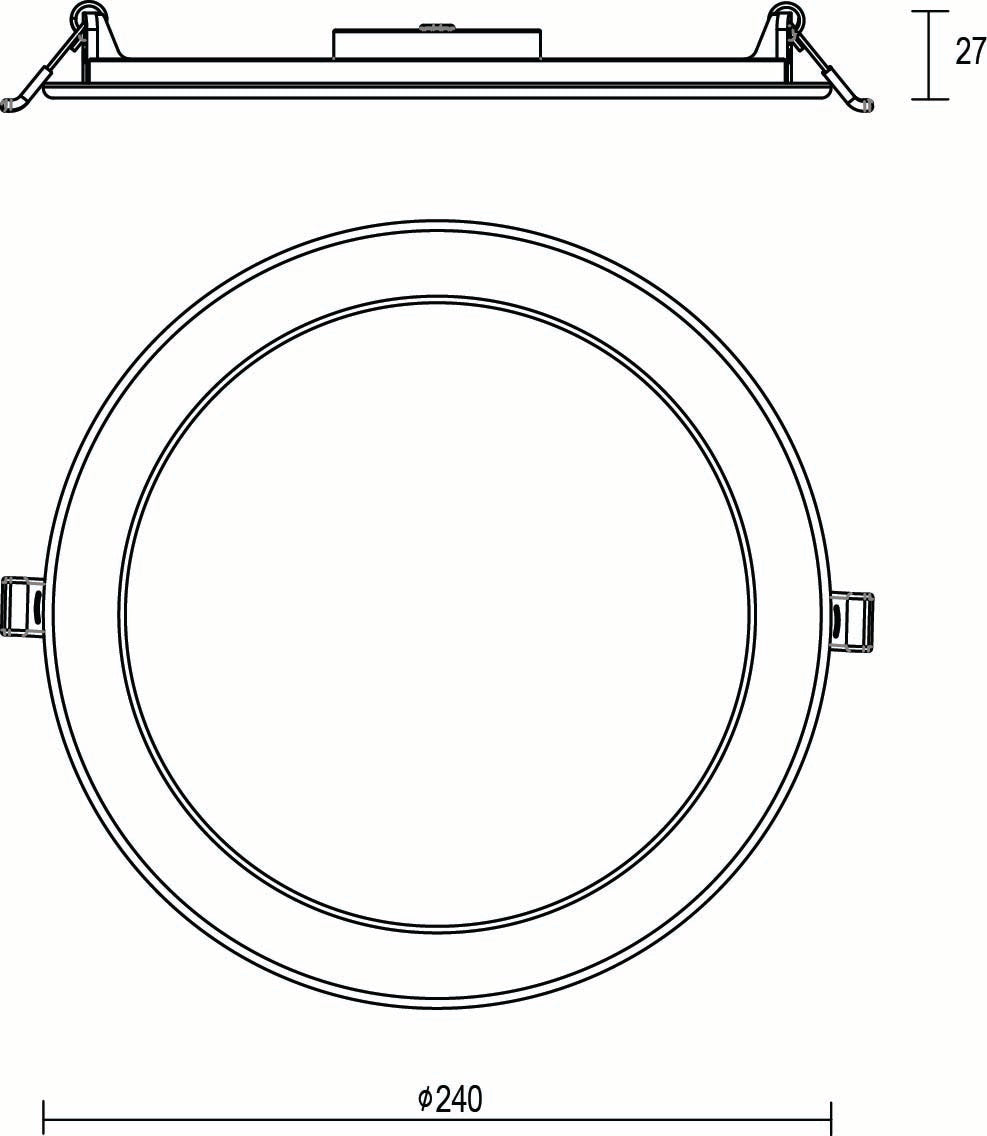 JCC JC72010 Skydisc 240mm 14W/20W 3000K/4000K/5700K IP65 TP(a) DALI/1-10V