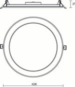 JCC JC72008 Skydisc 240mm 14W/20W 3000K/4000K/5700K IP65 TP(a) Non-dim