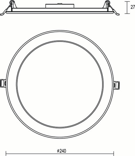 JCC JC72008 Skydisc 240mm 14W/20W 3000K/4000K/5700K IP65 TP(a) Non-dim
