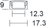 JCC Lighting JC121377 Slimline Aluminium profile Surface mounted 1.5 meters opal diffuser