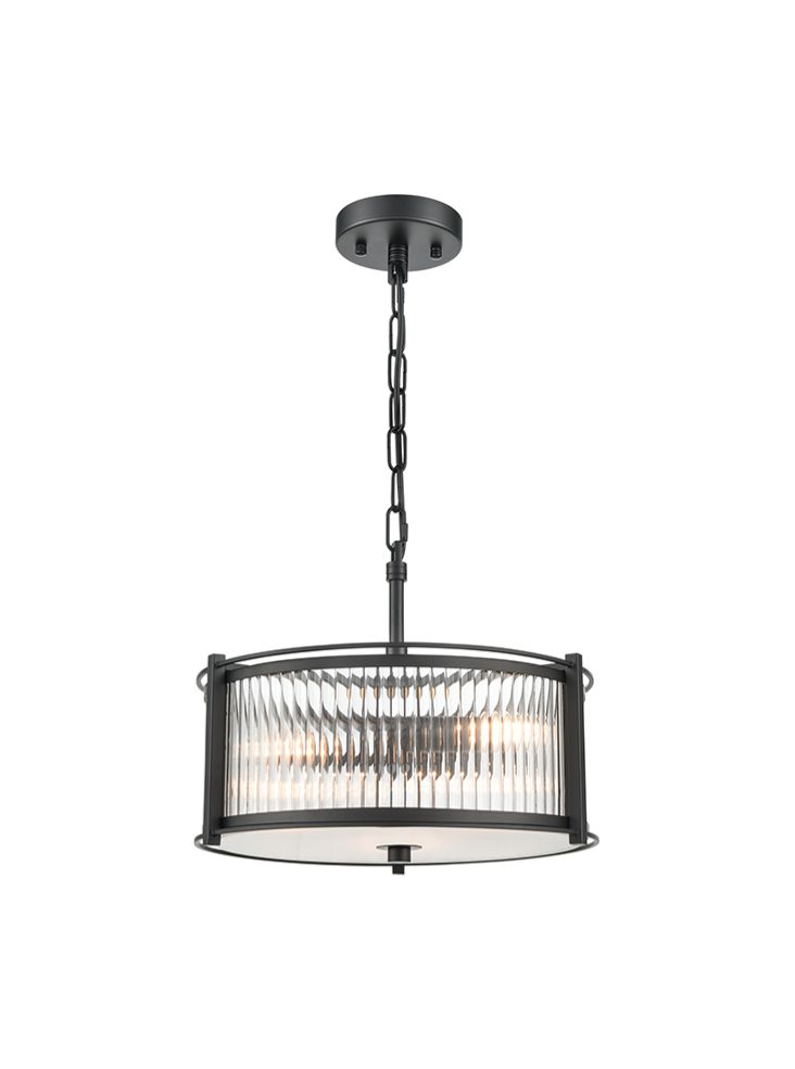 Franklite Sloane 3lt Ceiling fitting in matt black Sloane part no - FL2504-3