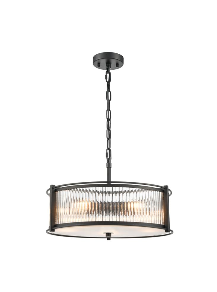 Franklite Sloane 5lt Pendant in matt black Sloane part no - FL2504-5