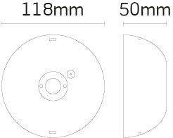 JCC Lighting JC50307 3W Surface Mount LED Downlight 103lm NM IP20 White