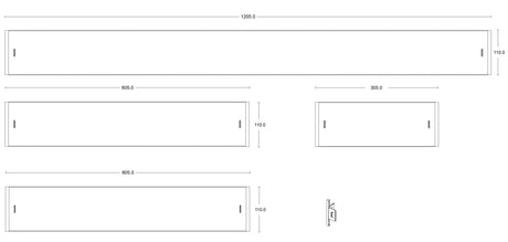 JCC JC080263 Skytile Surface Mount Box 1200 x 600 IP20 White