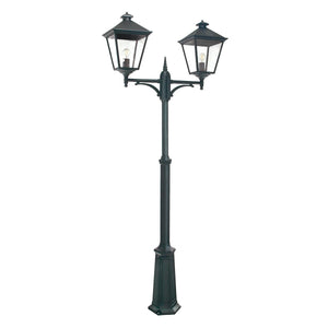 Norlys Turin Grande 2 Light Twin Lamp Post - Black TG6-BLACK