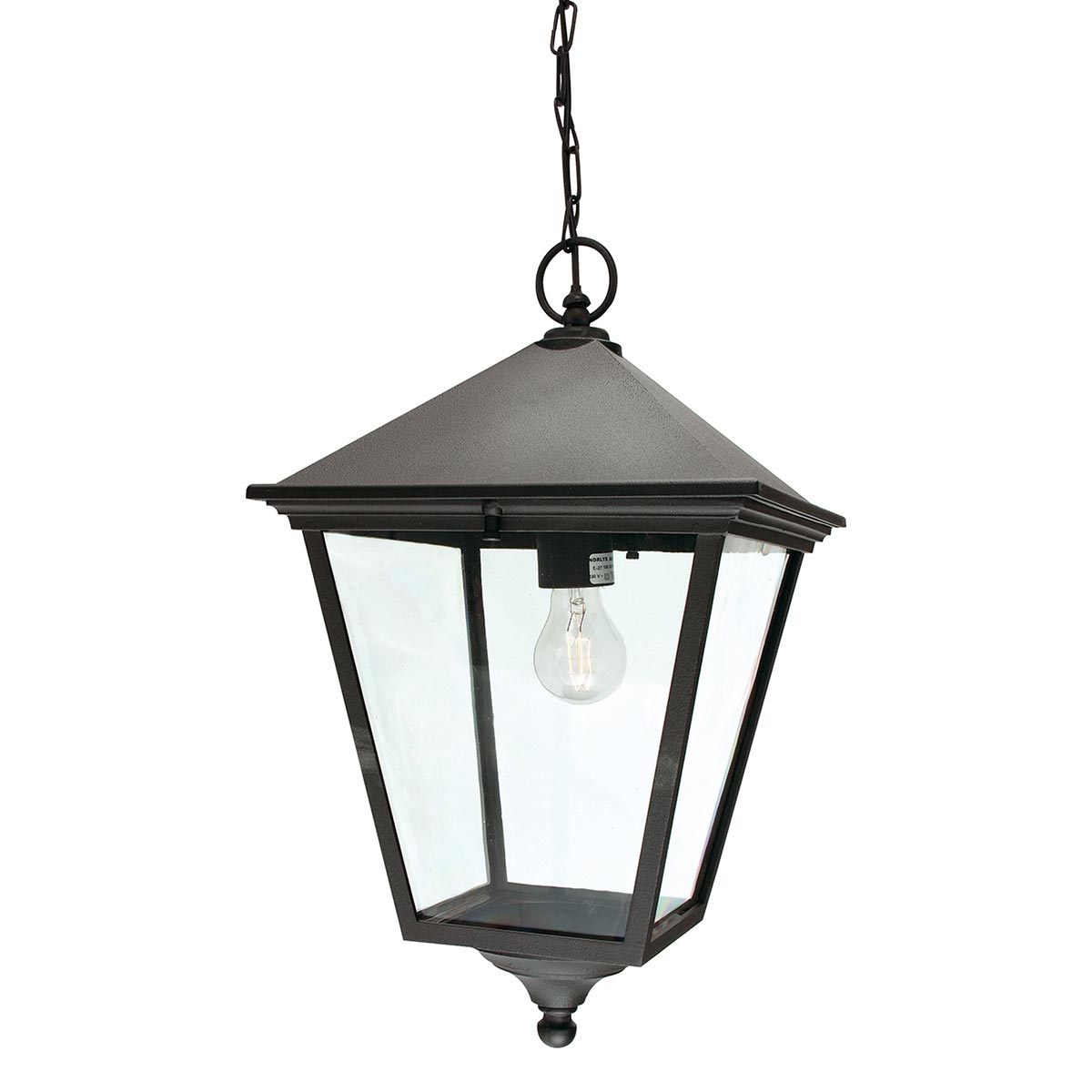 Norlys Turin Grande 1 Light Chain Lantern - Black TG8-BLACK