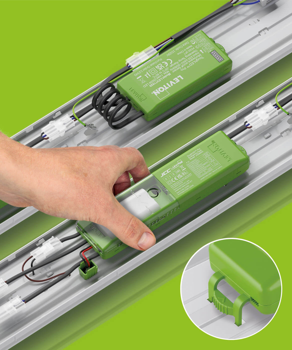 JCC JC180115/1-10V ToughLED™ Pro 4ft 41W 3000K/4000K/5700K IP66 WOP 1-10V Emergency