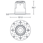 JCC Lighting JC1020/3KBLK V50 Pro Plaster-in Fire-rated downlight 5.8W 3000K IP65 Black