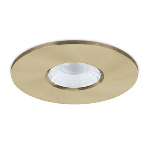 JCC JC1013/BR V50™ Pro 100mm Fire-rated LED Downlight 6W 3000/4000K IP65 Brushed Brass