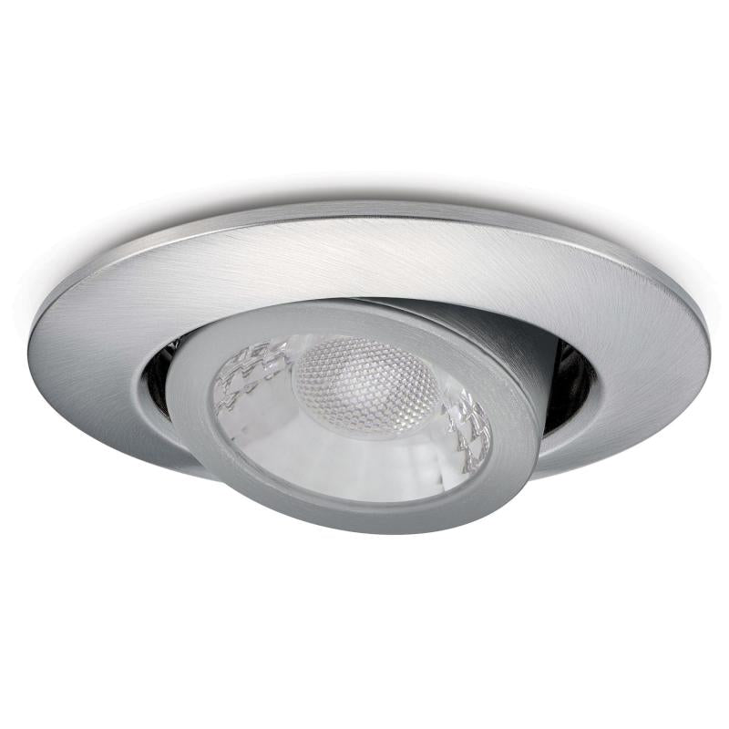 JCC Lighting JC1026/BN V50™ Pro Tilt Fire-rated LED Downlight 6W IP65 3000/4000K Brushed Nickel