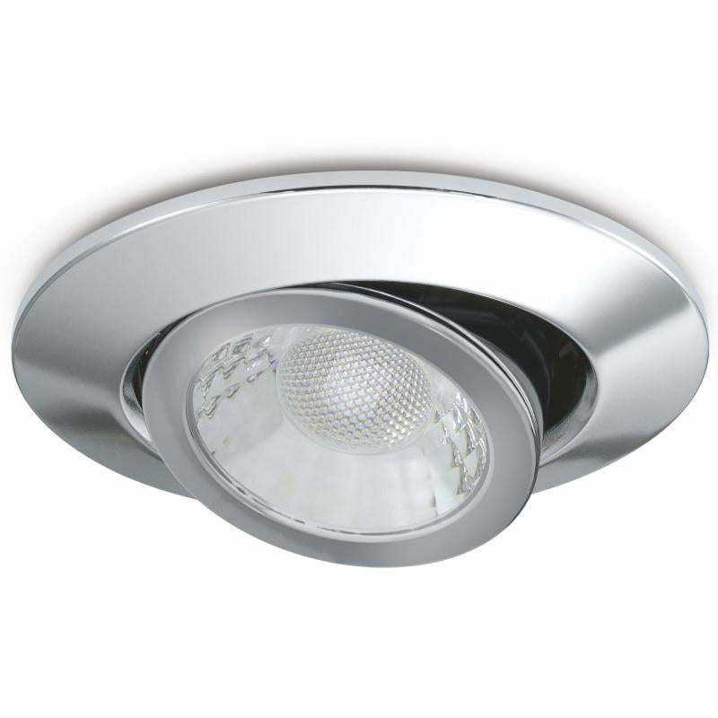 JCC Lighting JC1026/CH V50™ Pro Tilt Fire-rated LED Downlight 6W IP65 3000/4000K Chrome