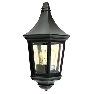 Norlys Valencia 1 Light Half Lantern V9-BLACK