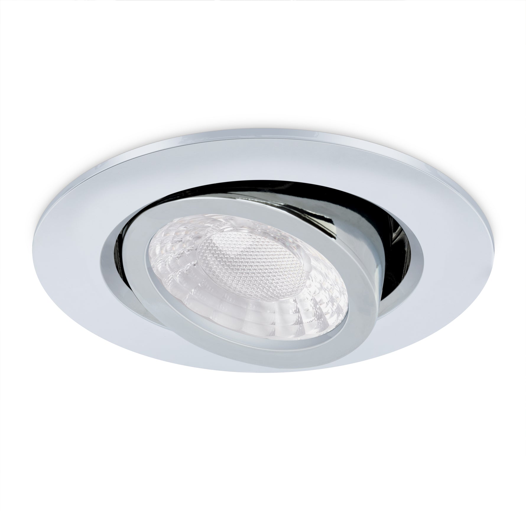 JCC Lighting JC1102/CH X50 Fire rated Tilt downlight 3W/5W IP65 3000/4000/5700K 400/650 lms Chrome