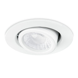 JCC Lighting JC1102/WH X50 Fire rated Tilt downlight 3W/5W IP65 3000/4000/5700K 400/650 lms White