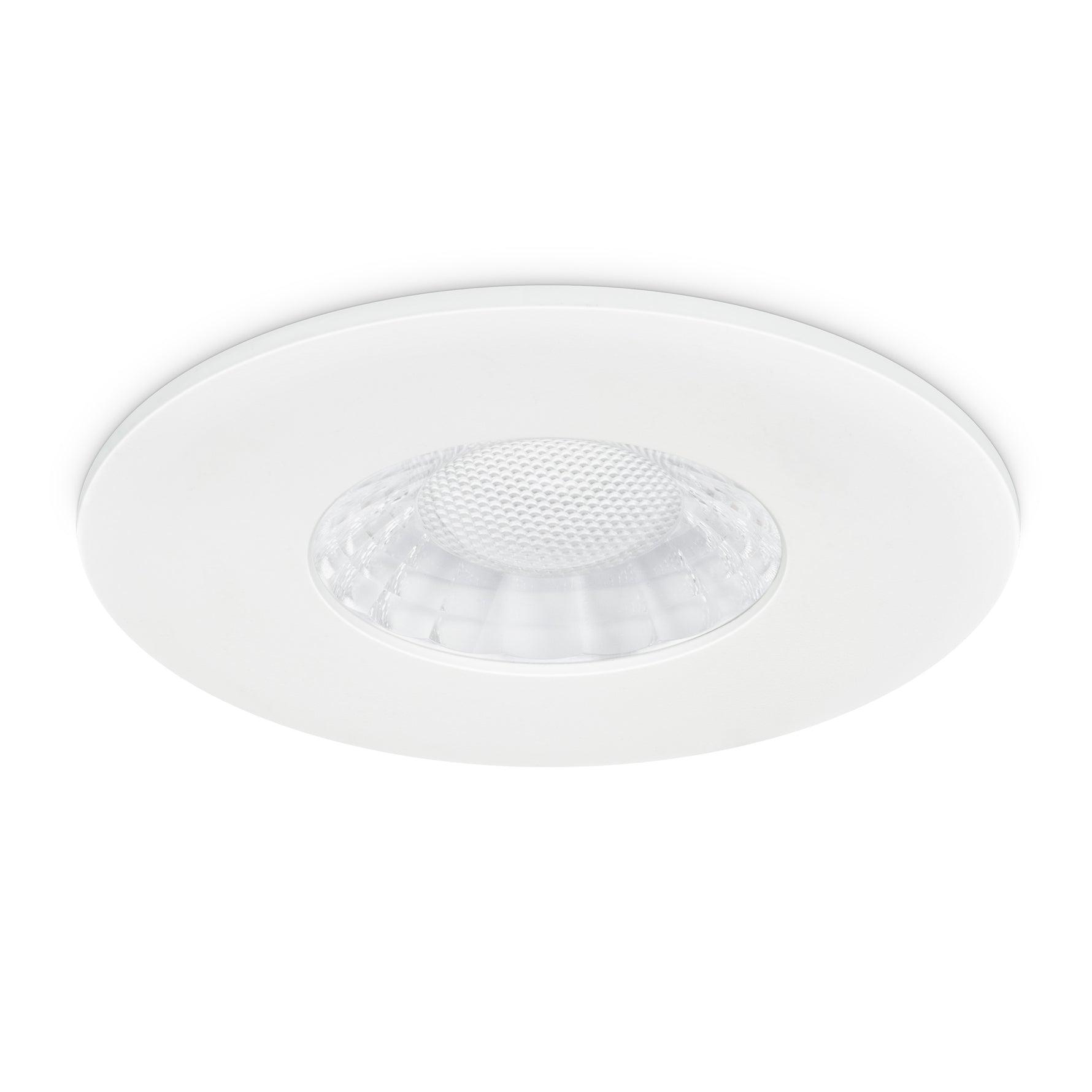 JCC Lighting JC1107/WH X50 Fire rated downlight Bezel Aluminium White