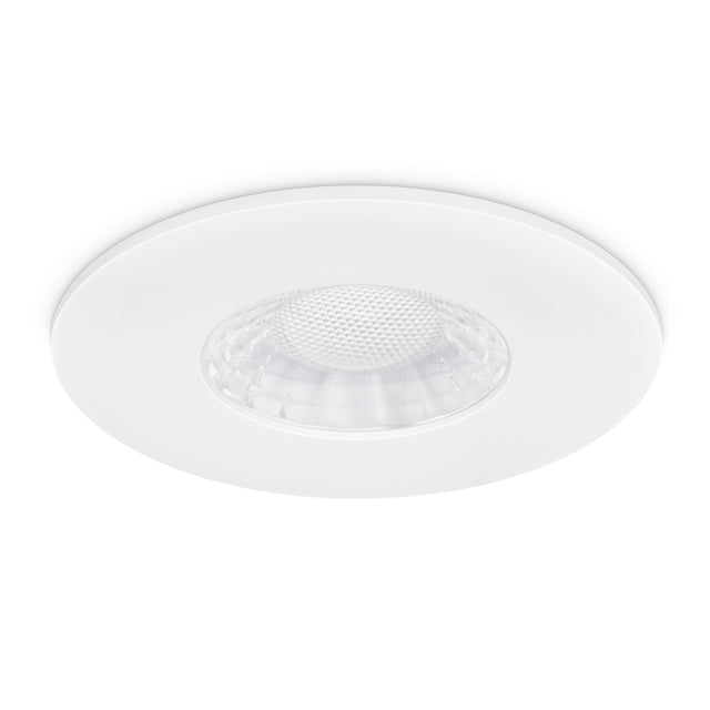 JCC Lighting JC1107/WH X50 Fire rated downlight Bezel Aluminium White