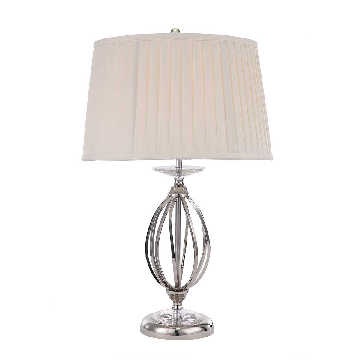 Elstead Lighting Table Lamp from the Aegean range. Aegean 1 Light Table Lamp Product Code = AG-TL-POL-NICKEL