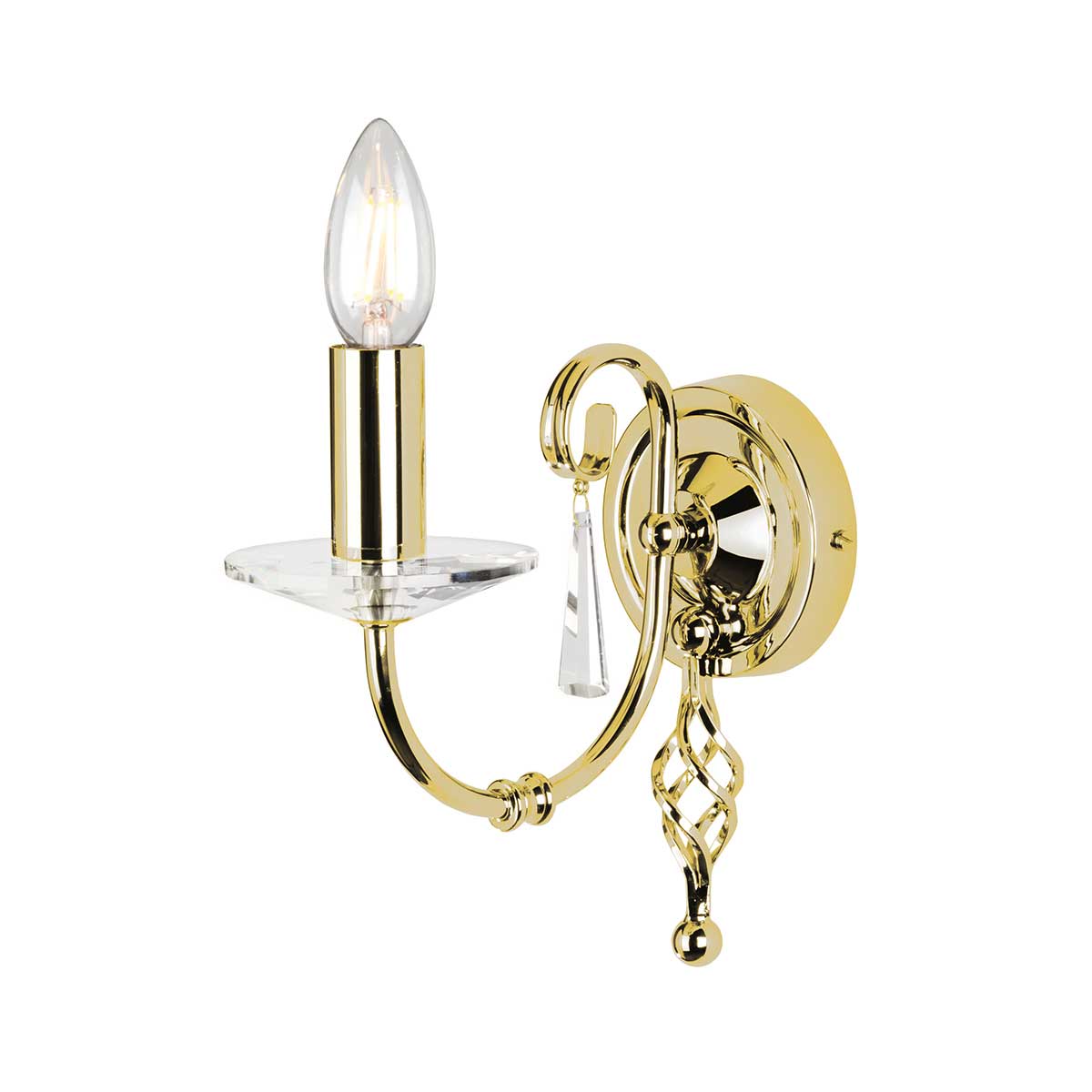 Elstead Lighting Wall Light from the Aegean range. Aegean 1 Light Wall Light Product Code = AG1-POL-BRASS